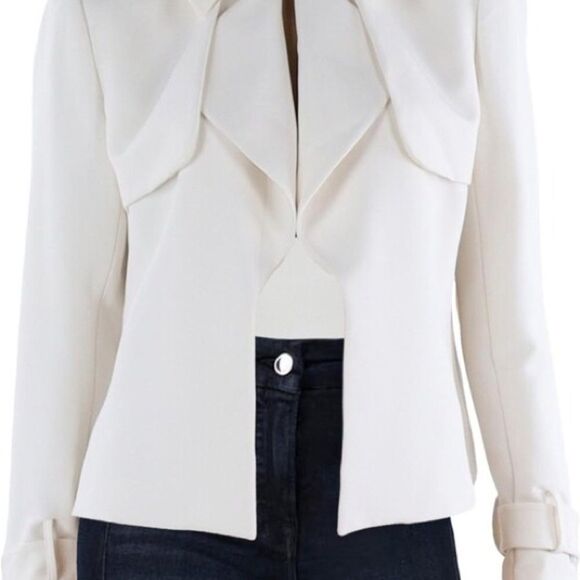 Anne Klein Women's Cascade Collar Blazer size 2 Off white NWT in packaging - Picture 2 of 8